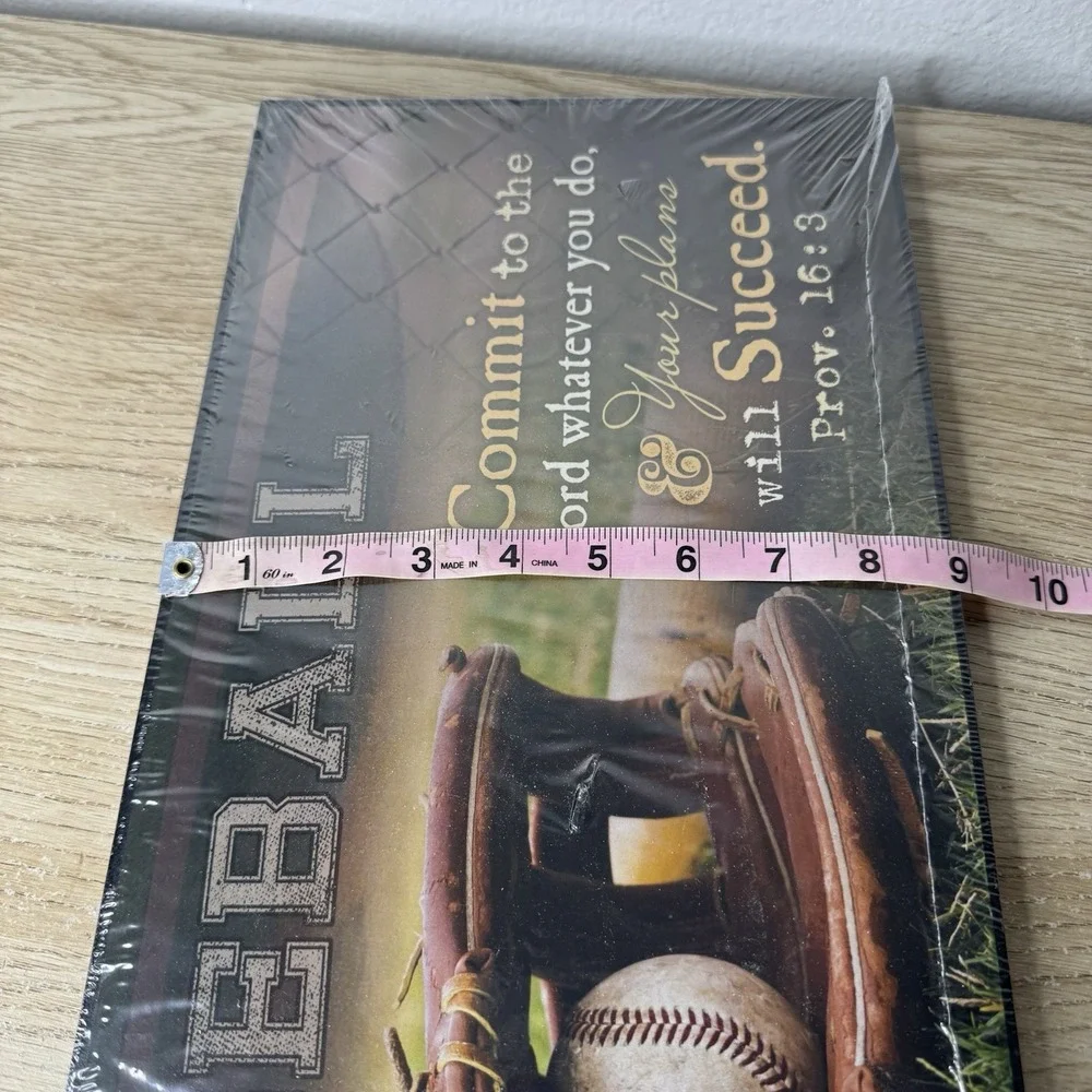 Baseball Christian Wall Decor Proverbs 16:3 Commit‎ To The Lord You Will Succeed